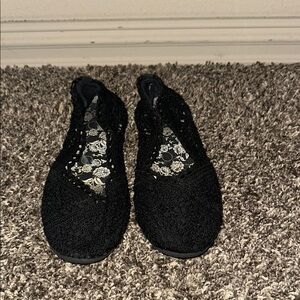 Faded Glory Black Lace Flats